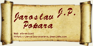 Jaroslav Popara vizit kartica